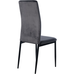 Lot de 4 chaises de salle à manger velours Savino
