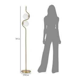 Lampadaire Glamy S 2 Luci – Style Glam Ø 25x168 cm