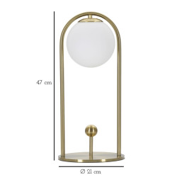 Lampe de table Glamy Arc -A- – Luxe et Design Ø 21x47 cm
