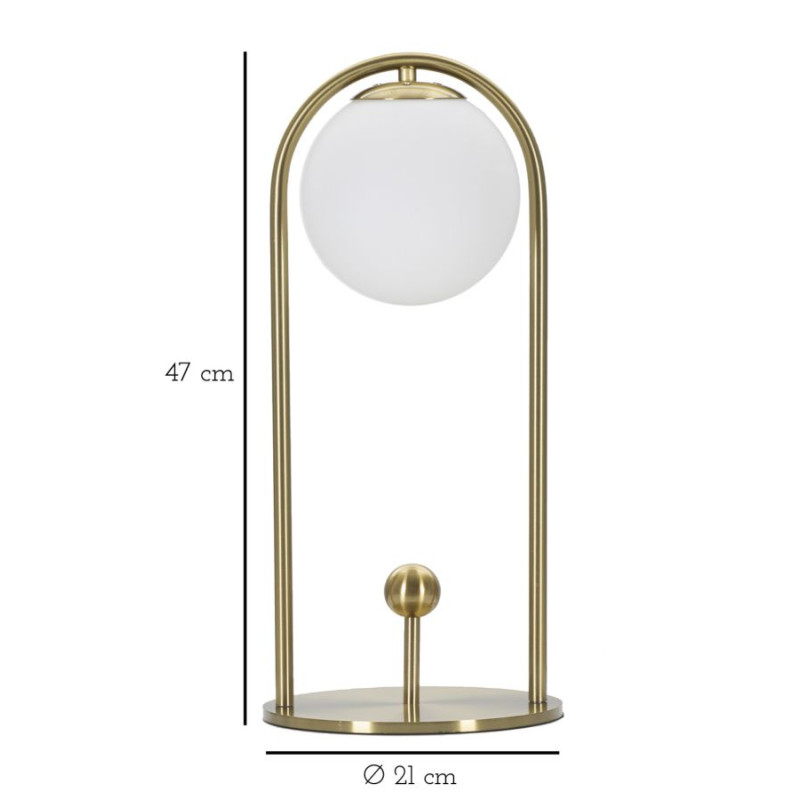 Lampe de table Glamy Arc -A- – Luxe et Design Ø 21x47 cm