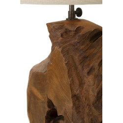 Lampe de Table Teck Kepala – Élégance Naturelle Ø 35x69 cm