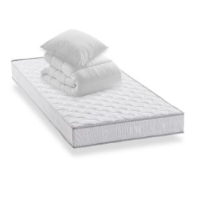 DEKO DREAM Pack Star Matelas 90x190 + Couette 140x200 + Oreiller 60x60 - Mousse - 16 cm - Ferme