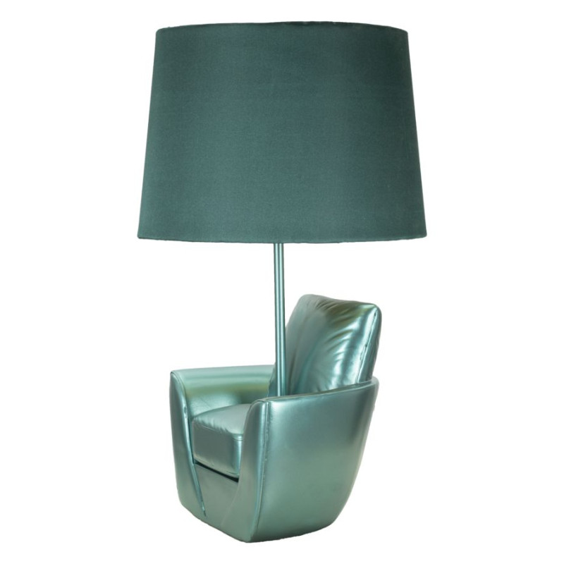 Lampe de Table Midcentury Turquoise – Design Élégant Ø 26x43 cm