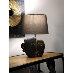 Lampe de Table Tribal -B- – Élégance Contemporaine Ø 27,5x39,5 cm