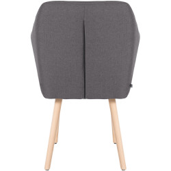 Chaise visiteur Utrecht tissu natura | gris foncé