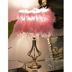 Lampe de Table Tarty Rose – Élégance Glam Ø 25x54 cm