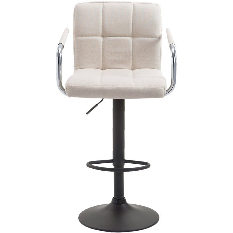Tabouret de bar Lucy V2 en tissu beige