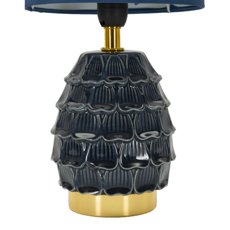 Lampe de Chevet Pigny Bleu – Style Moderne Ø 15x30,5 cm