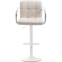 Tabouret de bar Lucy V2 en tissu beige