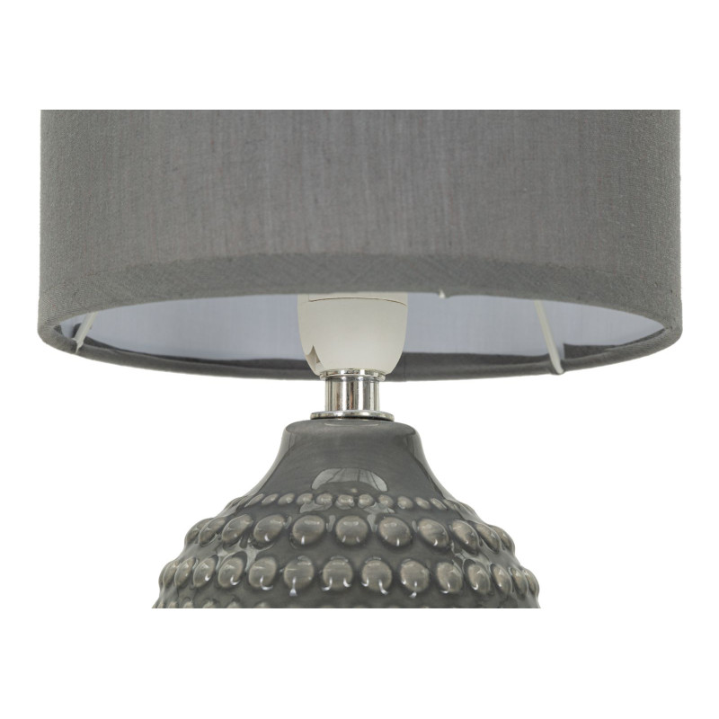 Lampe de Chevet Points Gris – Chic et Minimaliste Ø 15x30,5 cm