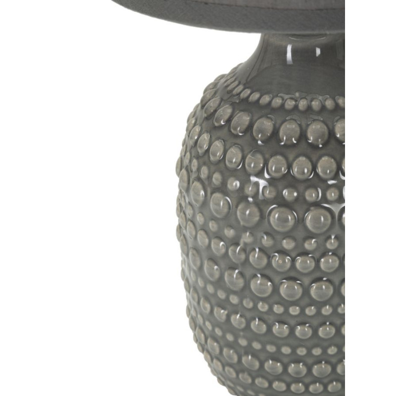Lampe de Chevet Points Gris – Chic et Minimaliste Ø 15x30,5 cm