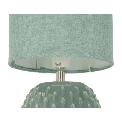 Lampe de Chevet Pontus Turquoise – Glam Contemporain Ø 14x27 cm
