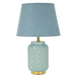 Lampe de Table Carrée Turquoise – Élégance Contemporaine Ø 28x44 cm