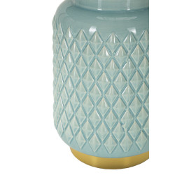 Lampe de Table Carrée Turquoise – Élégance Contemporaine Ø 28x44 cm