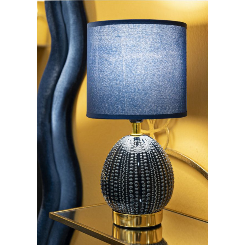 Lampe de Chevet Flavi Bleu – Glam Minimaliste Ø 15x30,5 cm