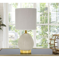 Lampe de Chevet Flavi Gris – Élégance Contemporaine Ø 15x30,5 cm