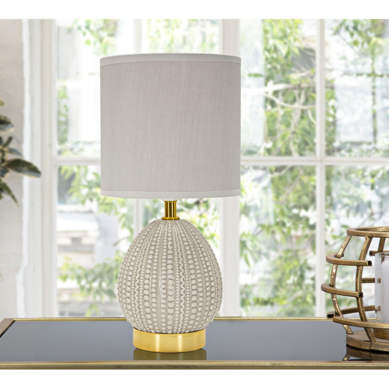 Lampe de Chevet Flavi Gris – Élégance Contemporaine Ø 15x30,5 cm