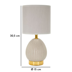 Lampe de Chevet Flavi Gris – Élégance Contemporaine Ø 15x30,5 cm