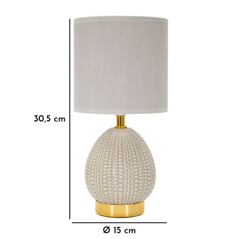 Lampe de Chevet Flavi Gris – Élégance Contemporaine Ø 15x30,5 cm