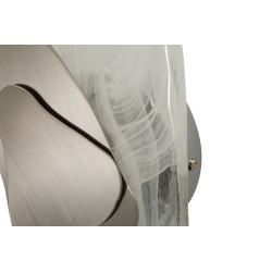 Applique Murale Océan Argent – Élégance Contemporaine 21x8x31 cm