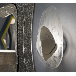 Applique Murale Océan Argent – Élégance Contemporaine 21x8x31 cm