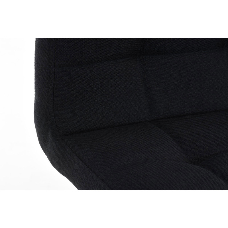 Tabouret de bar Lincoln en tissu noir