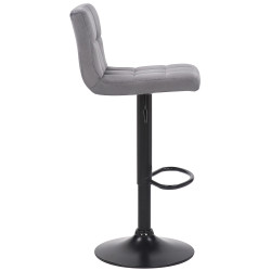 Tabouret de bar en velours Feni gris