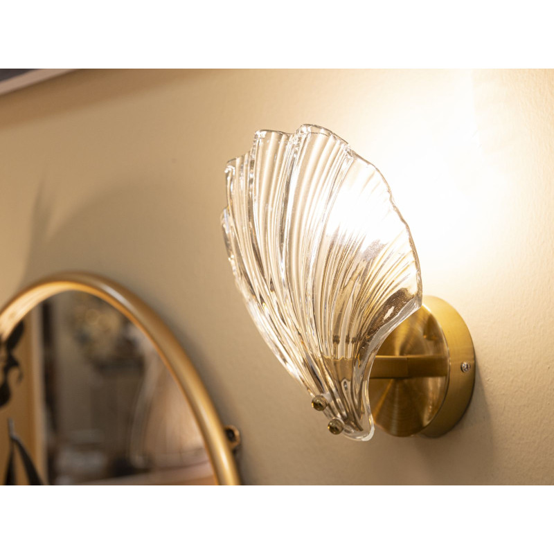 Applique Murale Coquille – Élégance Contemporaine 20x14x22 cm