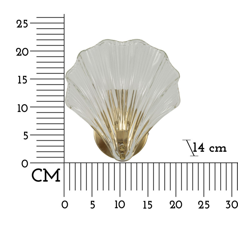Applique Murale Coquille – Élégance Contemporaine 20x14x22 cm