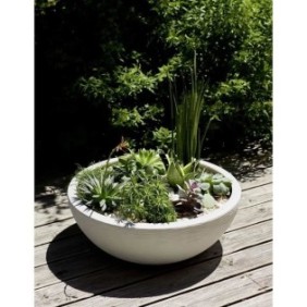 EDA Pot vasque Graphit ÿ59cm - Contenance 39L - Blanc cérusé