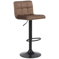 Tabouret de bar en velours Feni brun