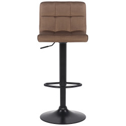 Tabouret de bar en velours Feni brun