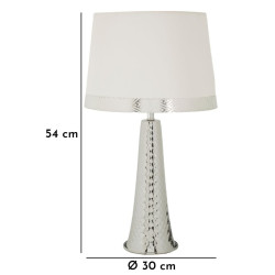 Lampe de Table Tower Argent – Luxe Contemporain 30x54 cm