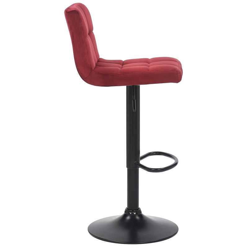 Tabouret de bar en velours Feni rouge