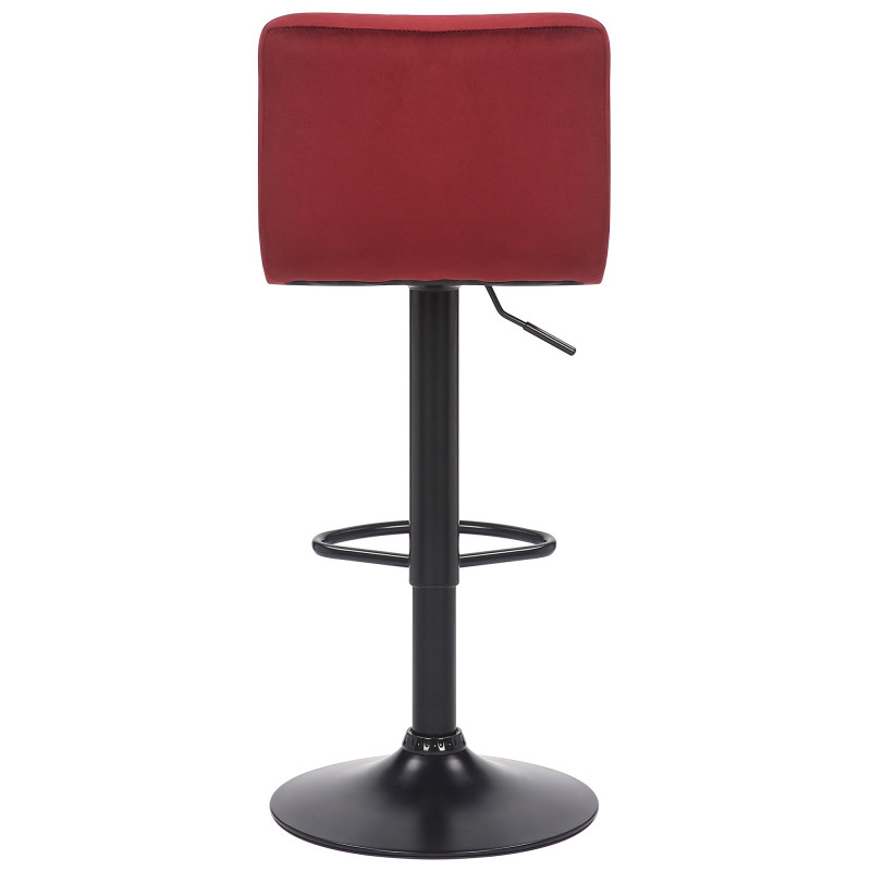 Tabouret de bar en velours Feni rouge