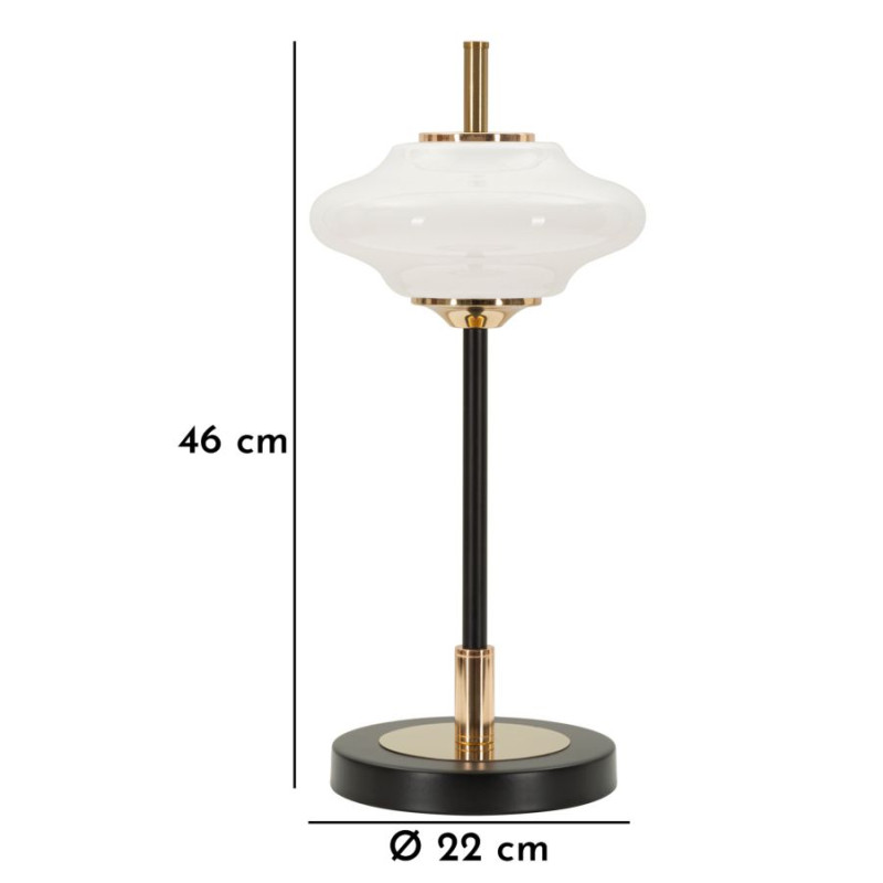Lampe de Table Vintage – Luxe et Glam Ø 22x46 cm