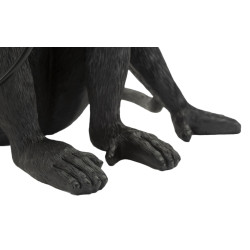 Lampe de table singe assis noir – Style contemporain 33x33x32 cm