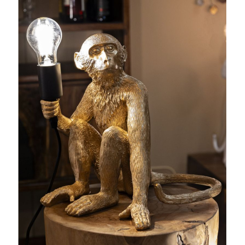 Lampe de table Monkey Sitting Gold – Luxe et Glam 33x33x32 cm