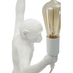 Applique Murale Singe Blanc – Élégance Contemporaine 32x32x64 cm