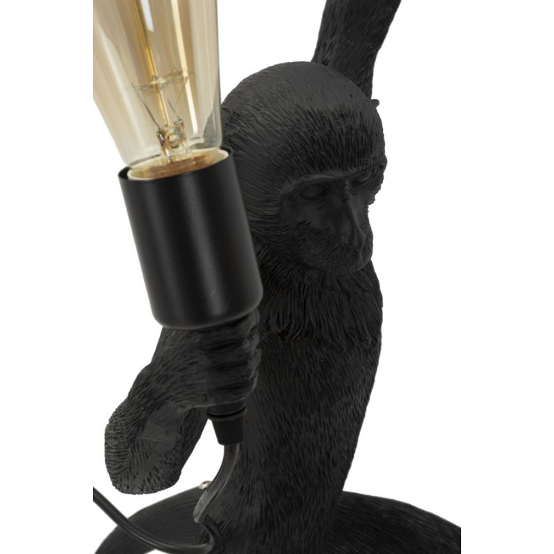 Applique Murale Singe Noir – Luxe Contemporain 32x32x64 cm