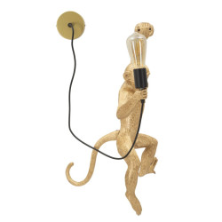 Applique Murale Singe Or – Glam et Élégance 32x32x64 cm