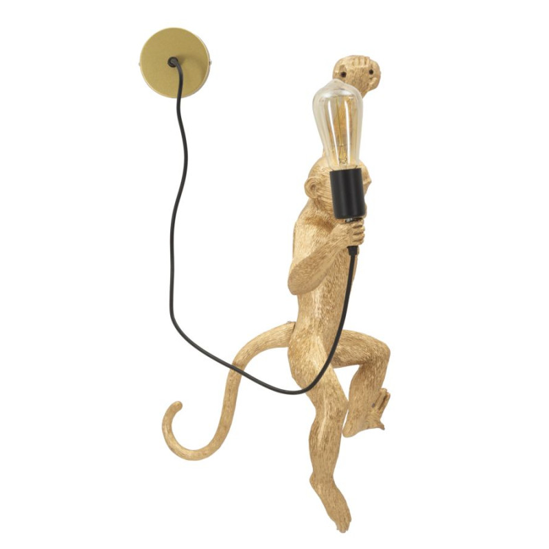 Applique Murale Singe Or – Glam et Élégance 32x32x64 cm