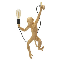 Applique Murale Singe Or – Glam et Élégance 32x32x64 cm
