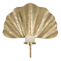 Bougeoir Murale Feuille Glam – Chic Contemporain 41x11,5x40 cm