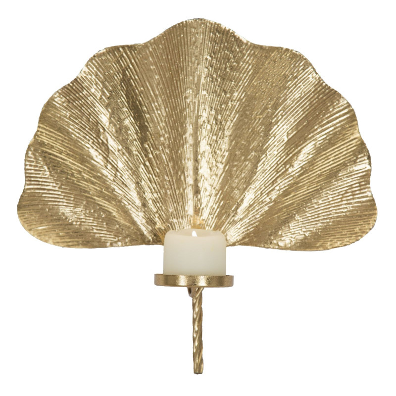 Bougeoir Murale Feuille Glam – Chic Contemporain 41x11,5x40 cm