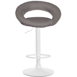 Tabouret de bar Olinda en tissu gris