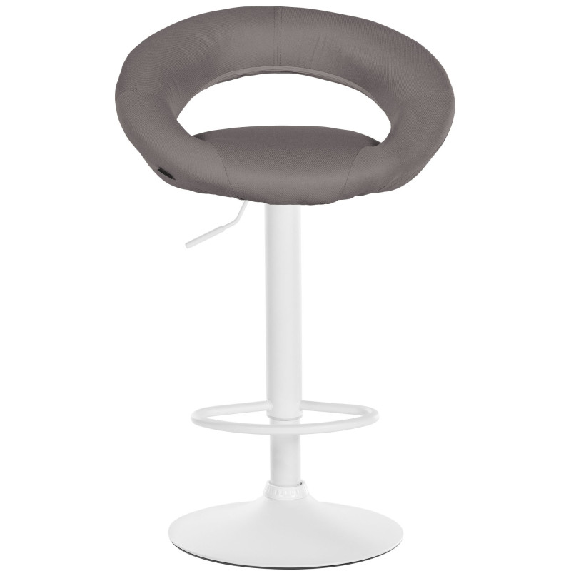 Tabouret de bar Olinda en tissu gris