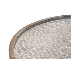 Table Arex 2 étagères – Inspiration industrielle Ø48x54,5 cm