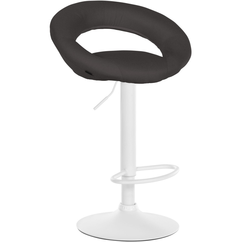 Tabouret de bar Olinda en tissu gris foncé