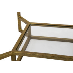 Table double en marbre – Structure précieuse 47x47x60 cm